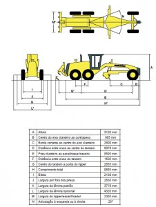 Especificação Komatsu GD655